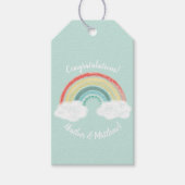 RegenboogBaby shower Cadeaulabel (Voorkant)