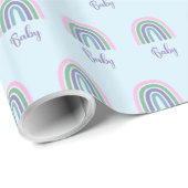 RegenboogBaby shower Cadeaupapier (Rol Hoek)