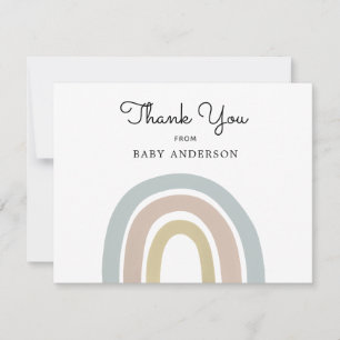 regenboogBaby shower Dank u Briefkaart