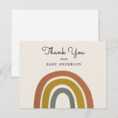 regenboogBaby shower Dank u Briefkaart (Voorkant / Achterkant)