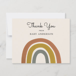  regenboogBaby shower Dank u Briefkaart