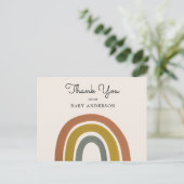regenboogBaby shower Dank u Briefkaart (Staand voorkant)