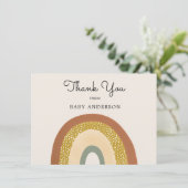 regenboogBaby shower Dank u Briefkaart (Staand voorkant)