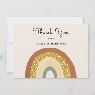  regenboogBaby shower Dank u Briefkaart