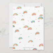 RegenboogBaby shower Kaart (Achterkant)