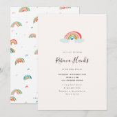 RegenboogBaby shower Kaart (Voorkant / Achterkant)