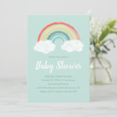 RegenboogBaby shower Kaart (Staand voorkant)