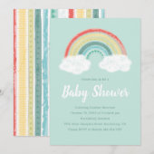RegenboogBaby shower Kaart (Voorkant / Achterkant)