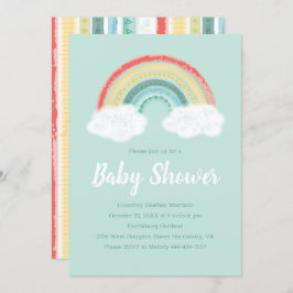 RegenboogBaby shower Kaart