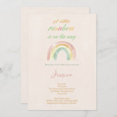 RegenboogBaby shower Kaart (Voorkant / Achterkant)