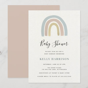 RegenboogBaby shower Kaart