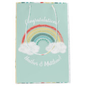 RegenboogBaby shower Medium Cadeauzakje (Voorkant)