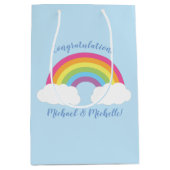 RegenboogBaby shower Medium Cadeauzakje (Voorkant)