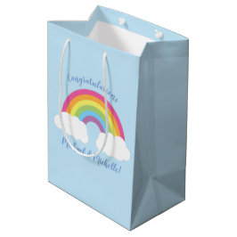RegenboogBaby shower Medium Cadeauzakje