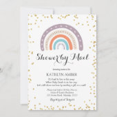 RegenboogBaby shower per post Uitnodiging (Voorkant)