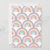 RegenboogBaby shower per post Uitnodiging (Achterkant)