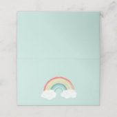 RegenboogBaby shower Plaatskaartje (Buitenkant ongevouwen)