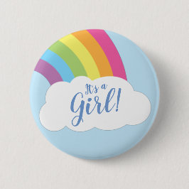RegenboogBaby shower Ronde Button 5,7 Cm