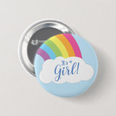 RegenboogBaby shower Ronde Button 5,7 Cm (Voorkant /achterkant)