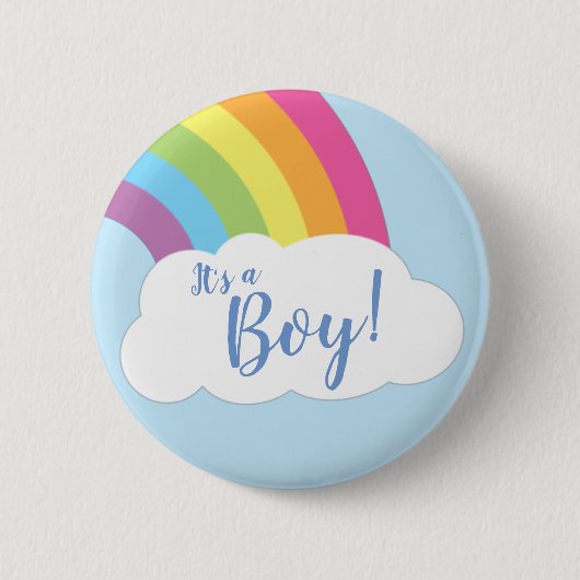 RegenboogBaby shower Ronde Button 5,7 Cm (Voorkant)