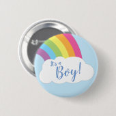 RegenboogBaby shower Ronde Button 5,7 Cm (Voorkant /achterkant)