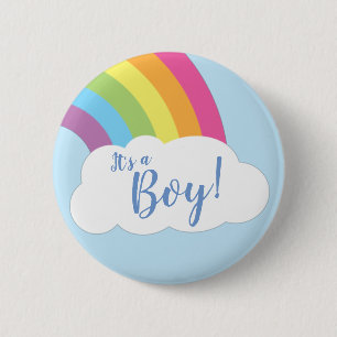 RegenboogBaby shower Ronde Button 5,7 Cm