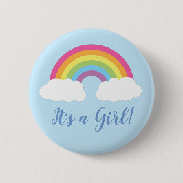 RegenboogBaby shower Ronde Button 5,7 Cm