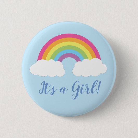 RegenboogBaby shower Ronde Button 5,7 Cm (Voorkant)