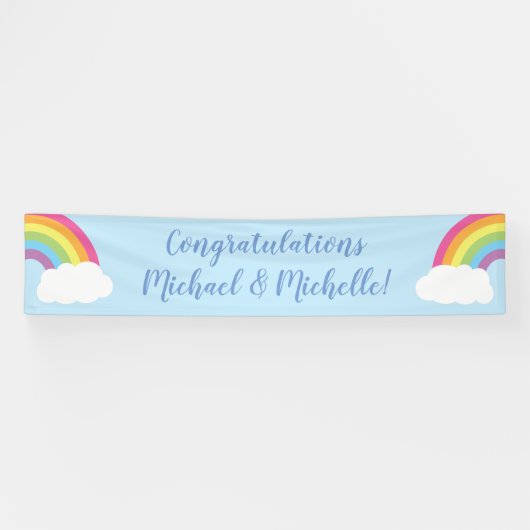 RegenboogBaby shower Spandoek (Horizontaal)