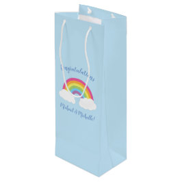 RegenboogBaby shower Wijn Cadeautas
