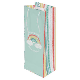 RegenboogBaby shower Wijn Cadeautas