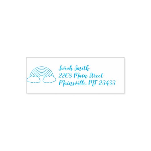 RegenboogBaby shower Zelfinktende Stempel (Design)