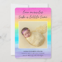 RegenboogBaby | Zelfs Miracles Dark | Fotogeboorte Aankondiging