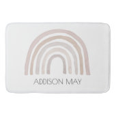 Regenboogbadmat, boho-naam badmat voor kinderen (Voorkant)