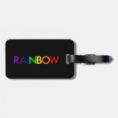 RegenboogBagagelabel met lederriem Bagagelabel (Achterkant horizontaal)