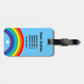 regenboogbaggerriem bagagelabel (Achterkant horizontaal)