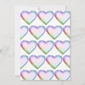 Regenboogballon 1e Kerstdag Uitnodiging (Achterkant)