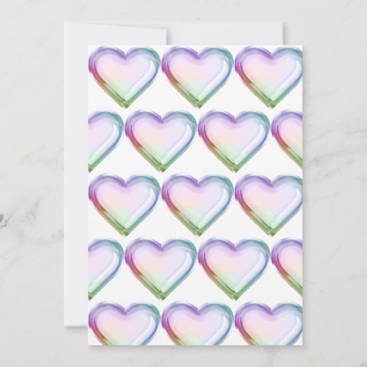 Regenboogballon 1e Kerstdag Uitnodiging (Achterkant)