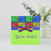 Regenboogballon - Birthday-feestdag Kaart (Staand voorkant)