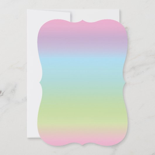 Regenboogballon eerste 1e verjaardagsfeest kaart (Achterkant)