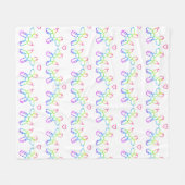 Regenboogballonhonden in Love Fleece Blanket Deken (Voorkant (Horizontaal))