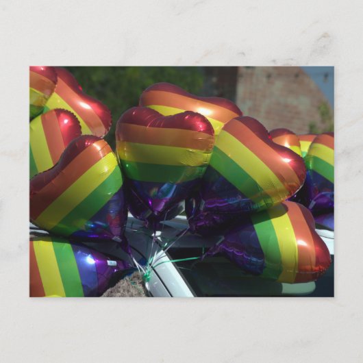 regenboogballonnen briefkaart (Voorkant)