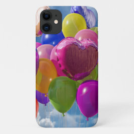 Regenboogballonnen in wolken Case-Mate iPhone case