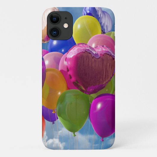 Regenboogballonnen in wolken Case-Mate iPhone case (Achterkant)