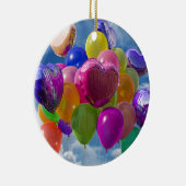 Regenboogballonnen in wolken keramisch ornament (Rechts)