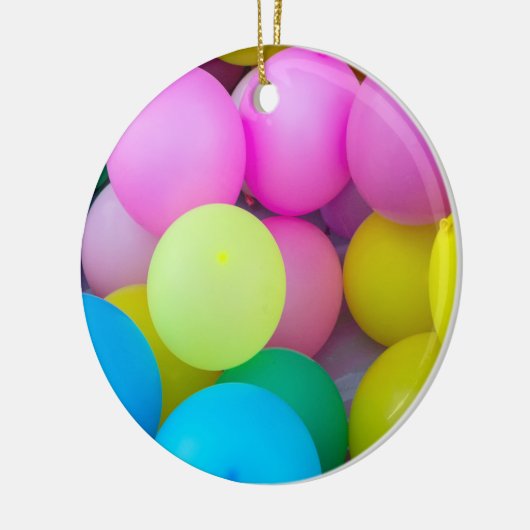 Regenboogballonnen Keramisch Ornament (Links)