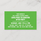 Regenboogballonnen, LGBTQ Pride Party nodigt Kaart (Achterkant)