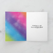 Regenboogballonnen met oogballen kaart (Binnen)