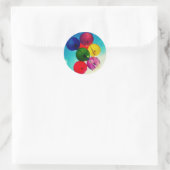 Regenboogballonnen Ronde Sticker (Tas)