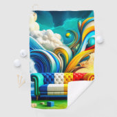 Regenboogbank Golfhanddoek (Insitu)